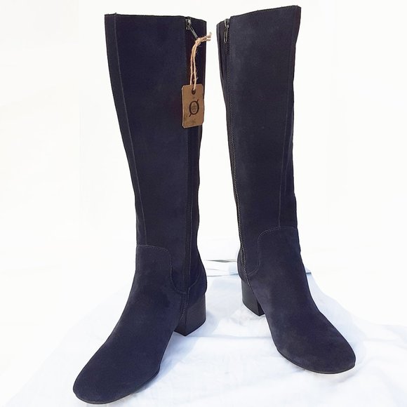 BORN Avala Knee High Blue Suede Boots - Size 10 - Picture 3 of 12